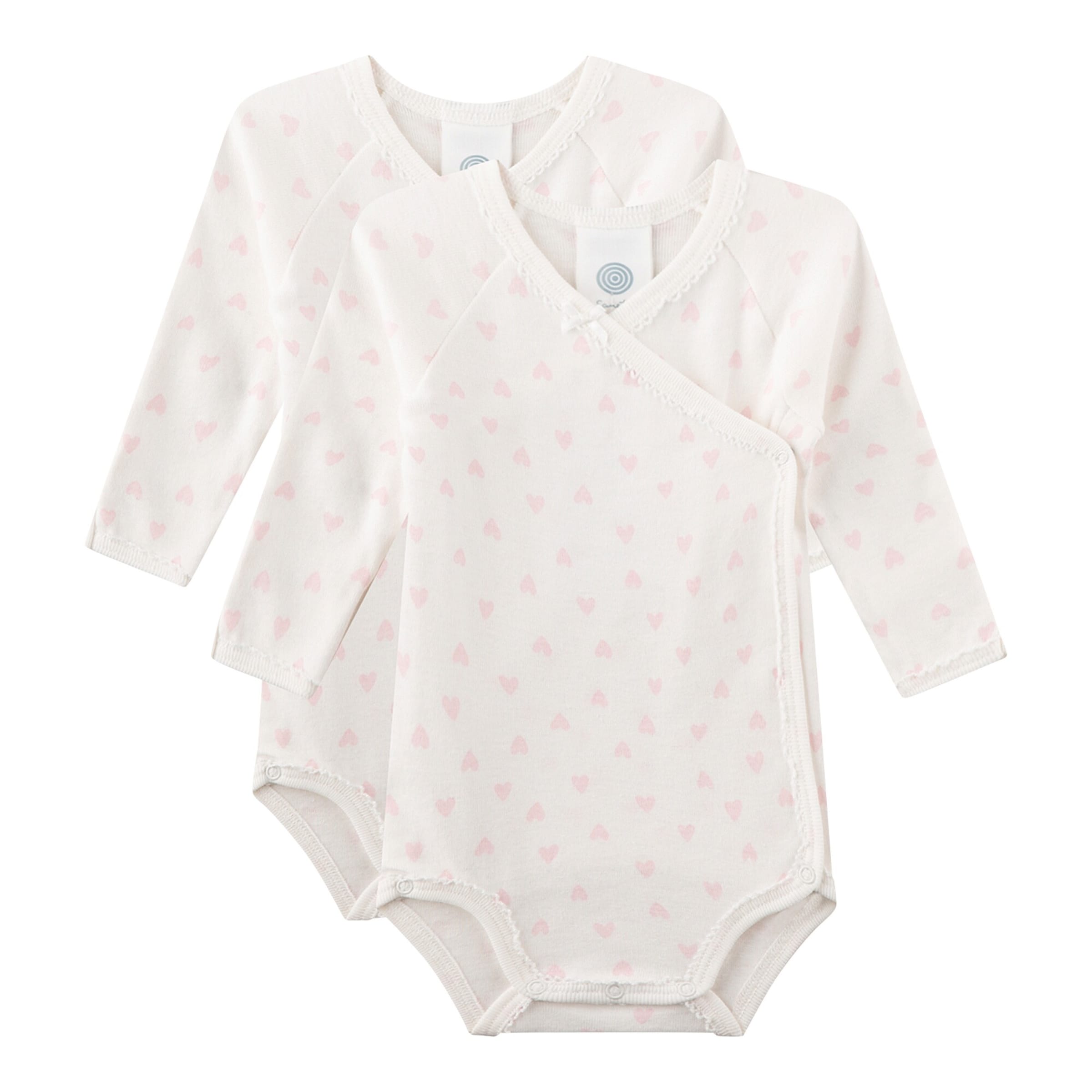 Sanetta 2er-Pack Wickelbodys langarm Herzen