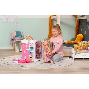 Puppen Schrank Regenbogen
