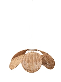 Rattan-Lampenschirm in Blütenform Kinderzimmer