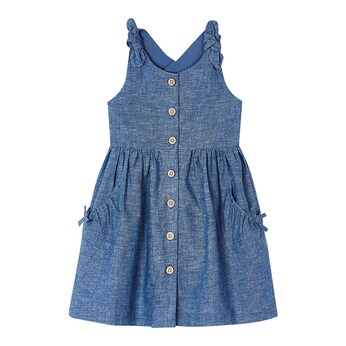 Chambray-Kleid ohne Arm