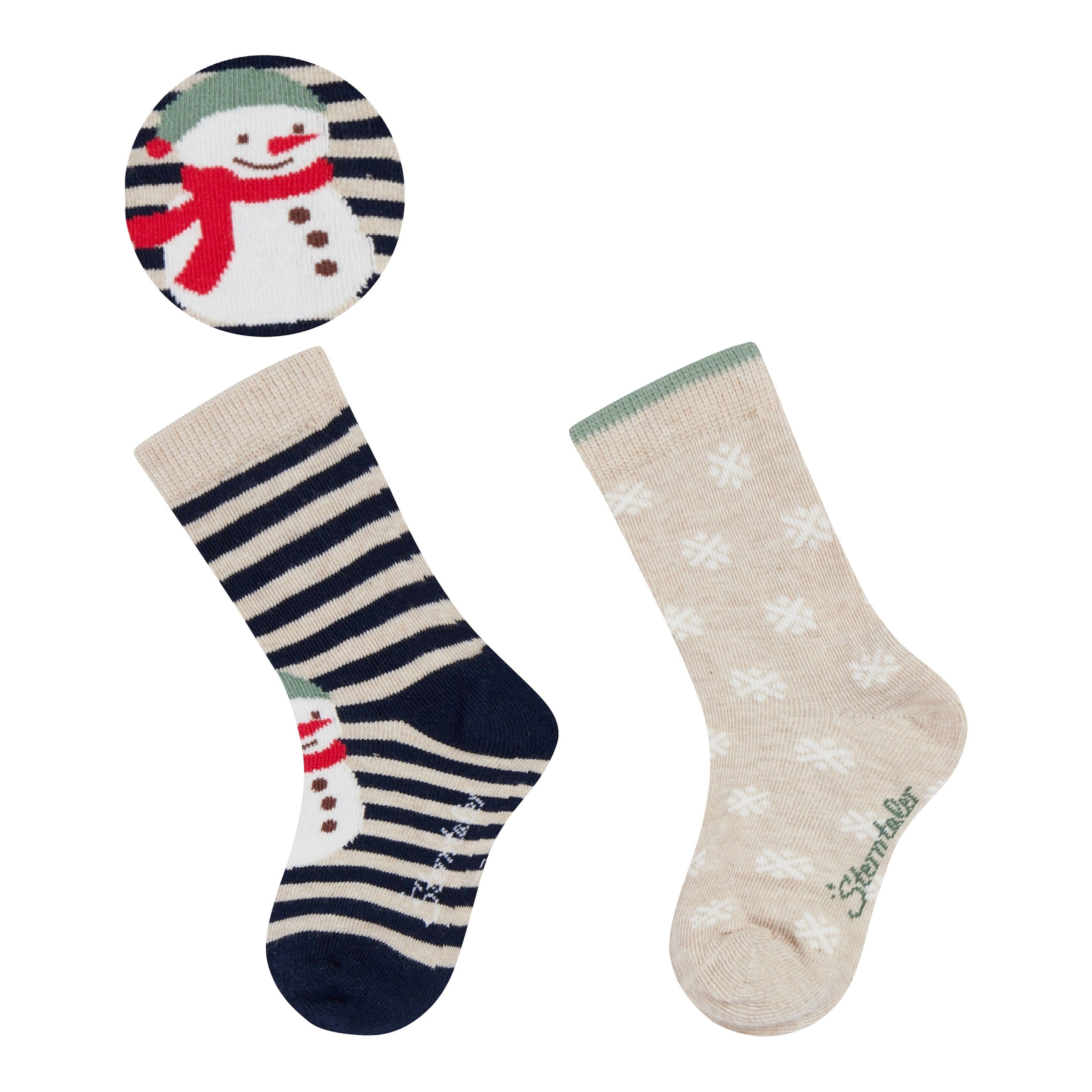 Sterntaler 2er-Pack Socken Schneemann Schneeflocke