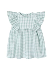 Mädchen Baby Kleid aus Seersucker