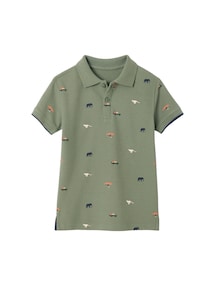 Jungen Poloshirt mit Allover-Print
