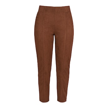 Pantalon femme aspect velours