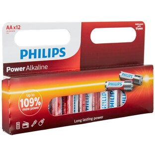Piles Philips Powerlife AA, 12 pièces