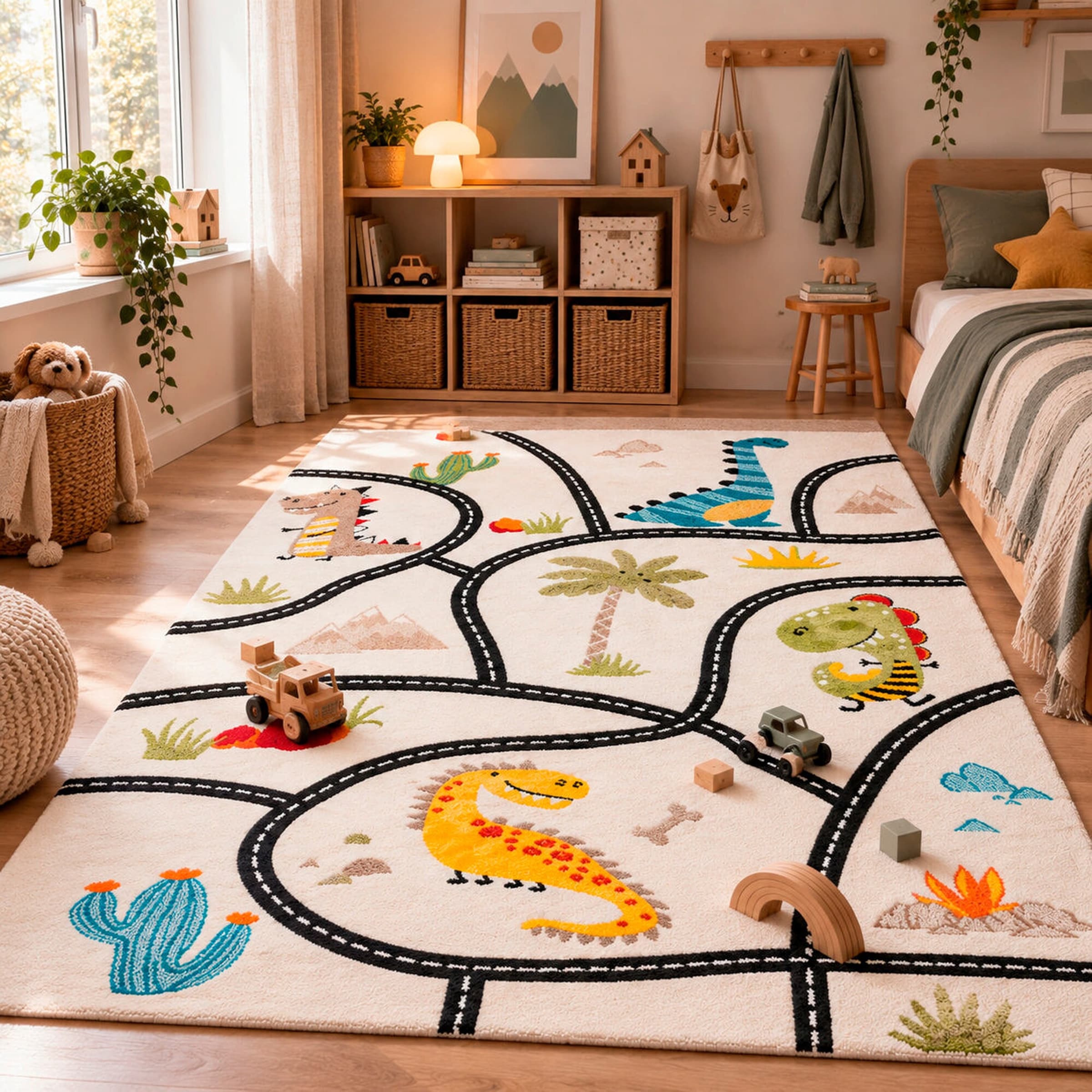 Pergamon Kinder Teppich Maui Kids Dino Straßenteppich