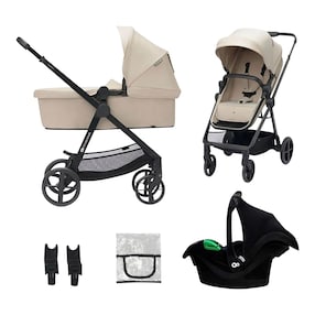 Kombikinderwagen NEWLY 3in1 Trio-Set inkl. Babyschale MINK PRO