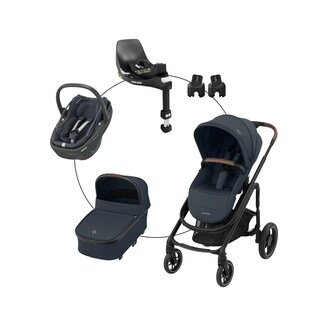 Kombikinderwagen Plaza+ Travel-Set inkl. Babyschale Coral 360 i-Size und Isofix-Basis Familyfix 360