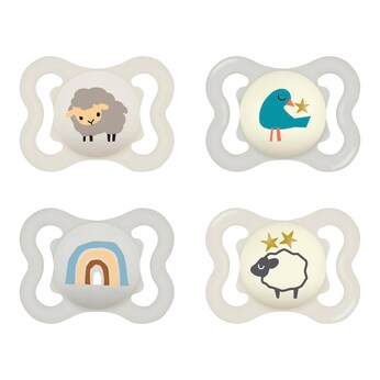 4er-Pack Schnuller Supreme Day+Night Silikon, 0-6 M