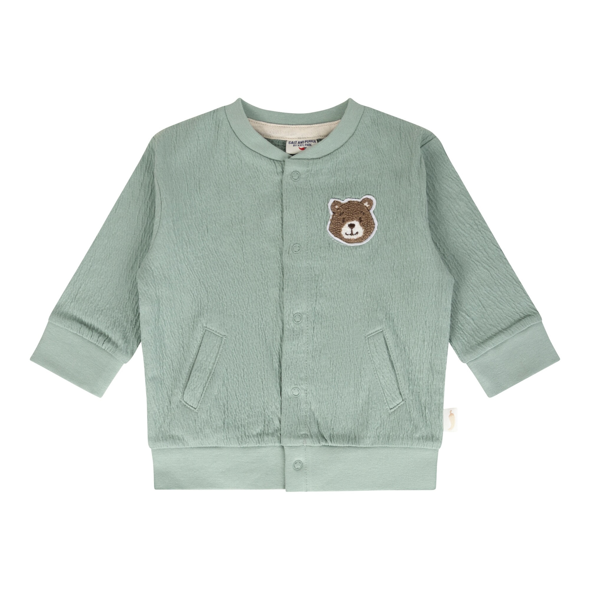 Salt And Pepper Krepp-Collegejacke Bär