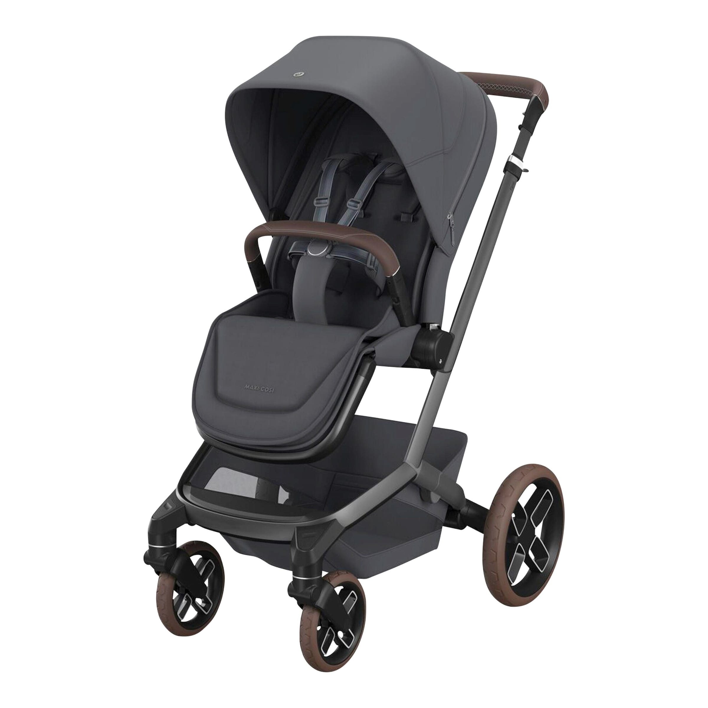 Maxi-Cosi Premium Kombikinderwagen Fame Travel-Set ink. Babyschale Pebble Slide Pro und Isofix-Basis Familyfix Slide Pro grau