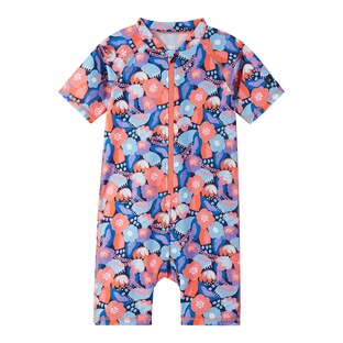 Schwimmanzug kurz mit UV-Schutz Blumen