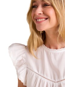 Leichte Umstandsbluse mit Spitzendetails