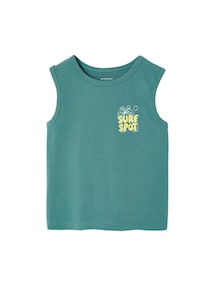 Trägershirt mit Surfer-Print Jungen, mit Recycling-Baumwolle