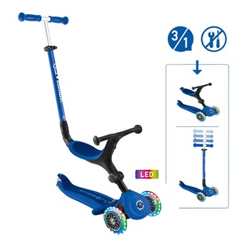 Scooter 3in1 Go-Up active mit Leuchtrollen