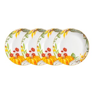 Assiettes à soupe «Automne doré», lot de 4