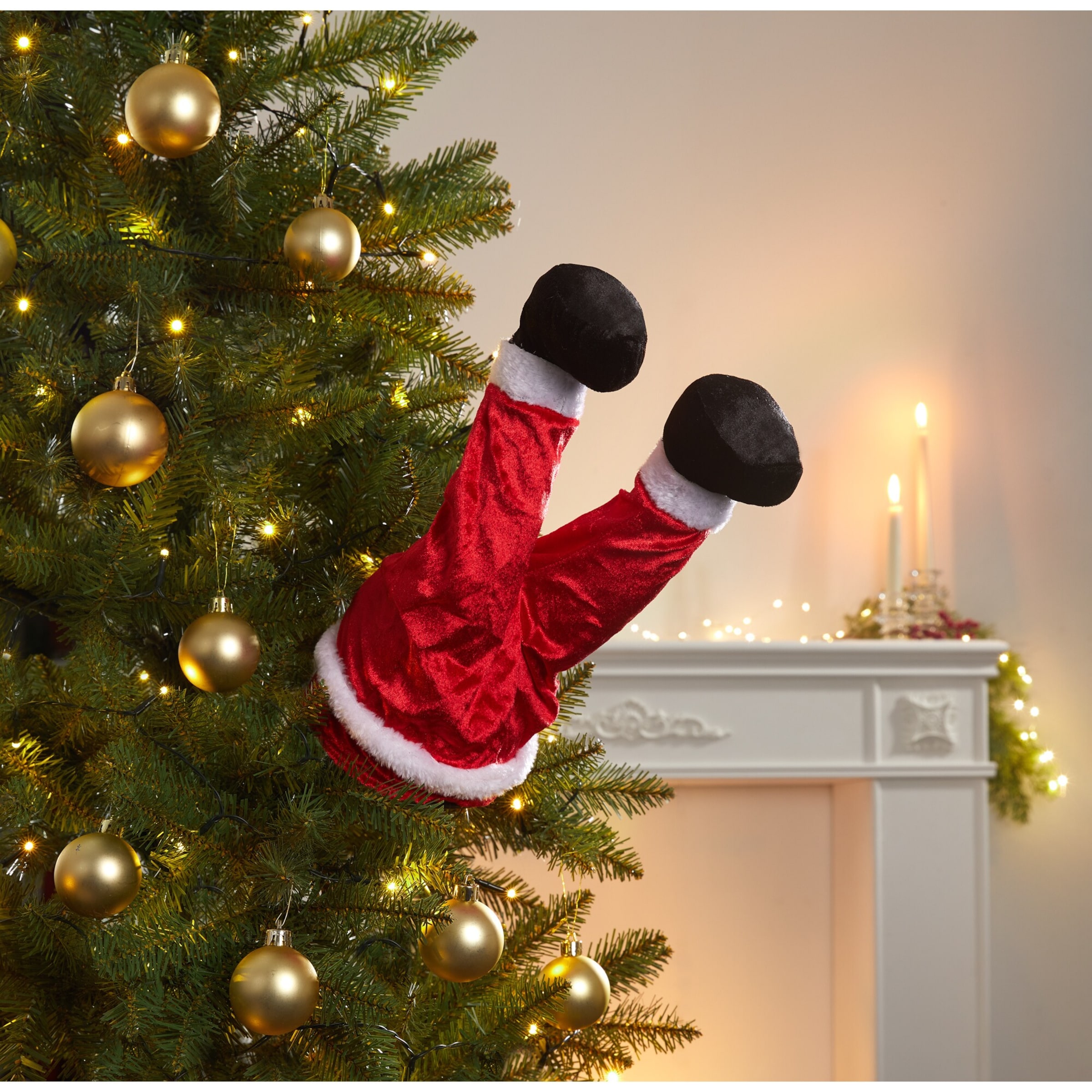 Weihnachtsbaumschmuck "Santa im Christbaum"
