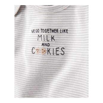 3-tlg. Set 2 Bodys kurzarm und Jogginghose Cookies
