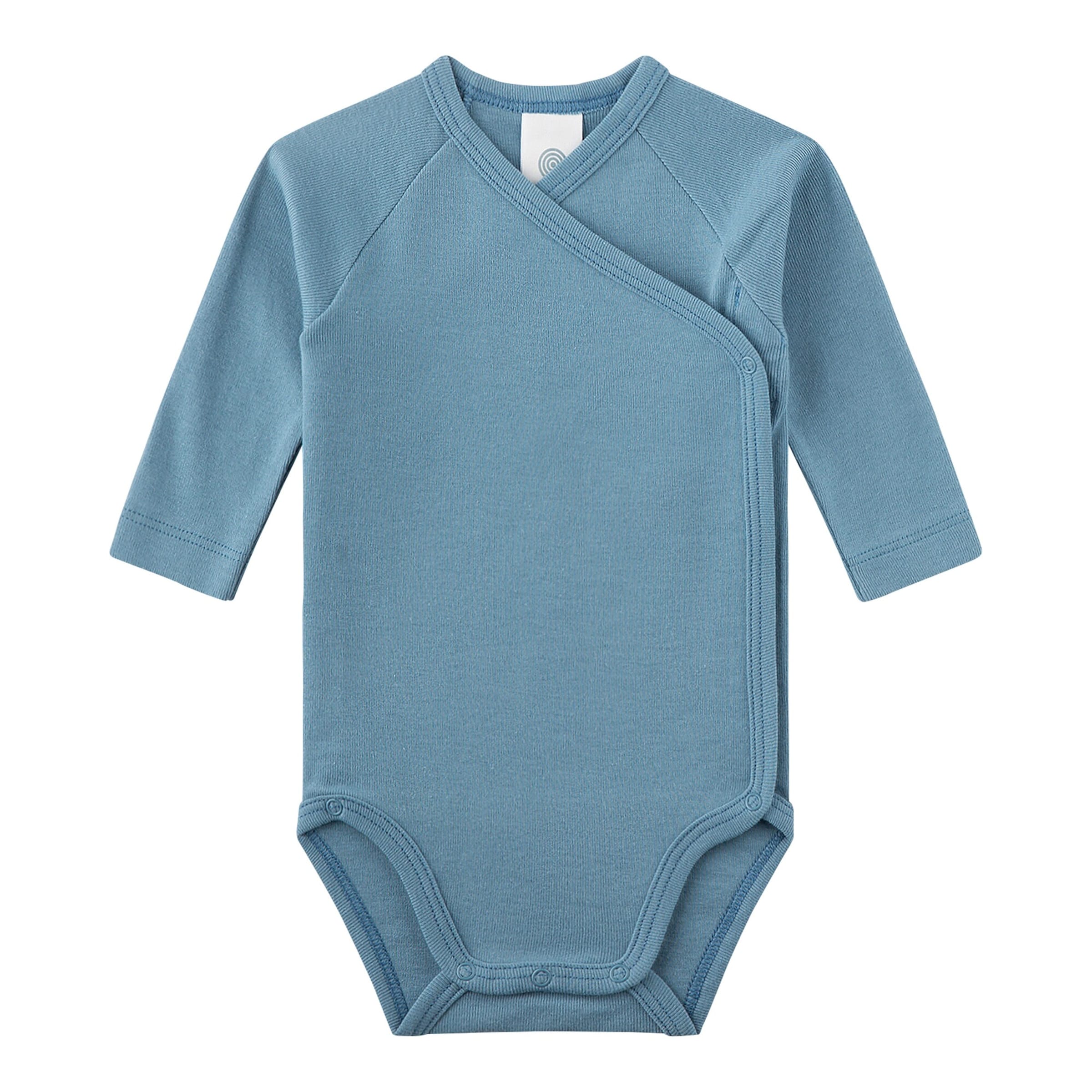Sanetta 2er-Pack Wickelbodys langarm Bären natur/blau