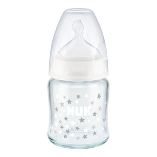Babyflasche First Choice Plus, Glas, Anti-Kolik-Weithals, 120 ml