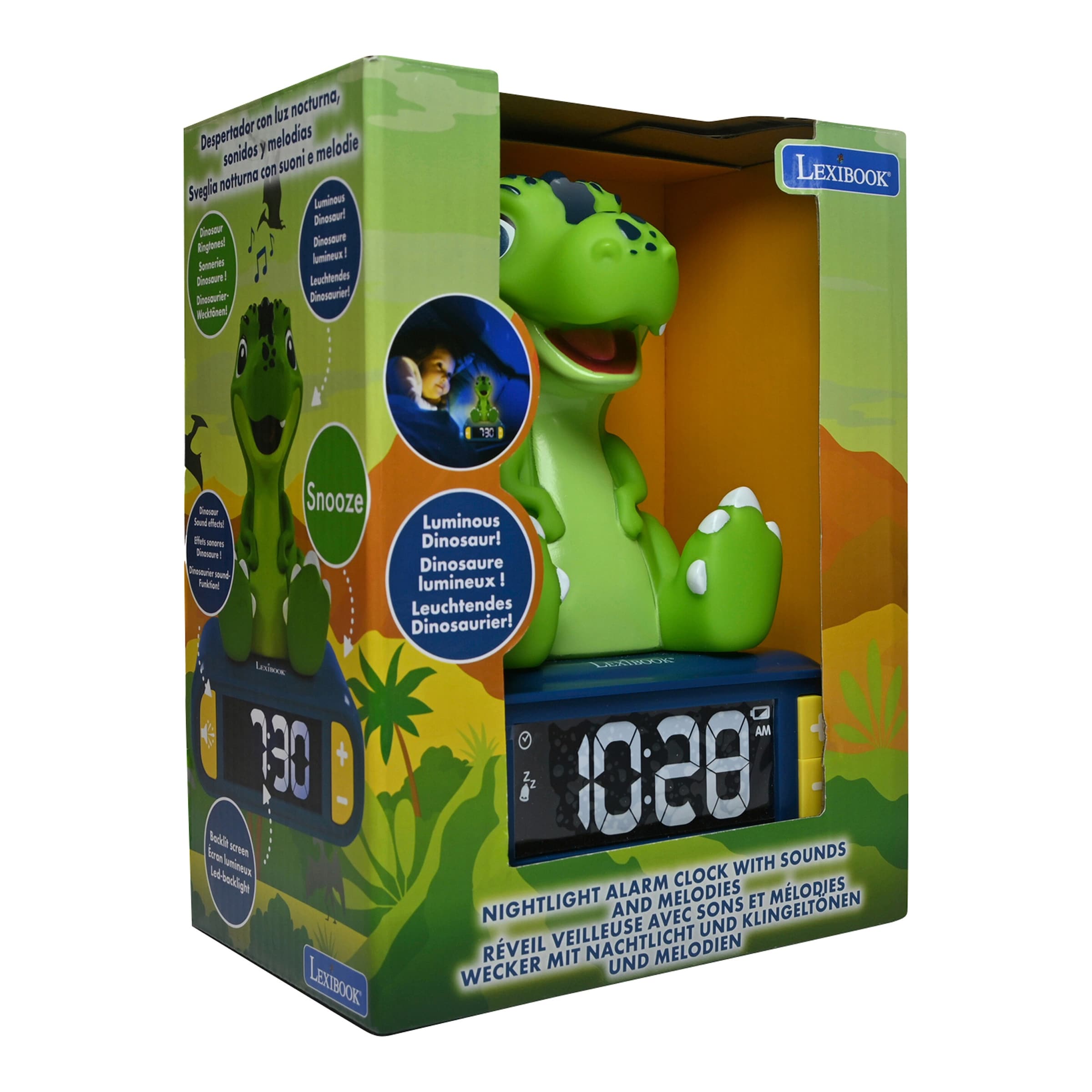 Thumbnail - Lexibook 2in1 Wecker und Nachtlicht Dino