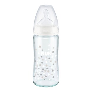 Babyflasche First Choice Plus, Glas, Anti-Kolik-Weithals, 240 ml