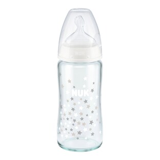 Babyflasche First Choice Plus, Glas, Anti-Kolik-Weithals, 240 ml