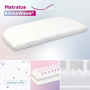 Bundle Beistellbett Maxi inkl. Matratze Klima Wave und Kinderbettumbausatz inkl. Matratze MediTex® extraluftig