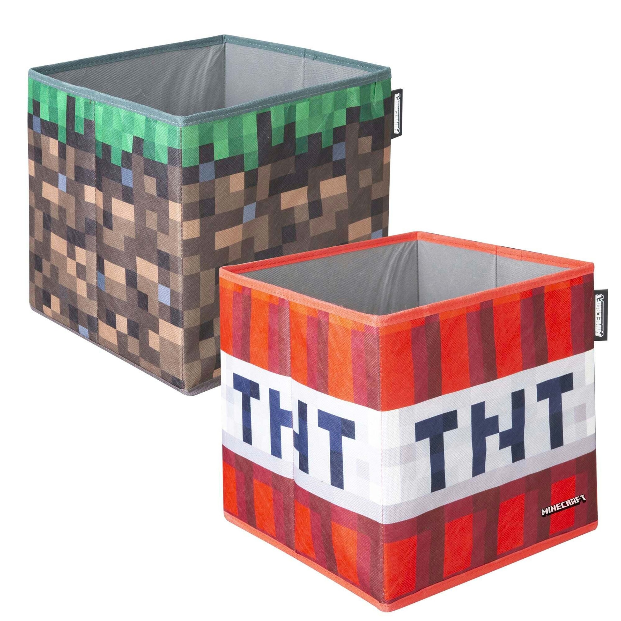 Roba Stoffboxen 2er Set, faltbar, Grasblock und TNT, Canvas Minecraft