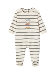Jungen Baby Strampler mit Streifen und Autos