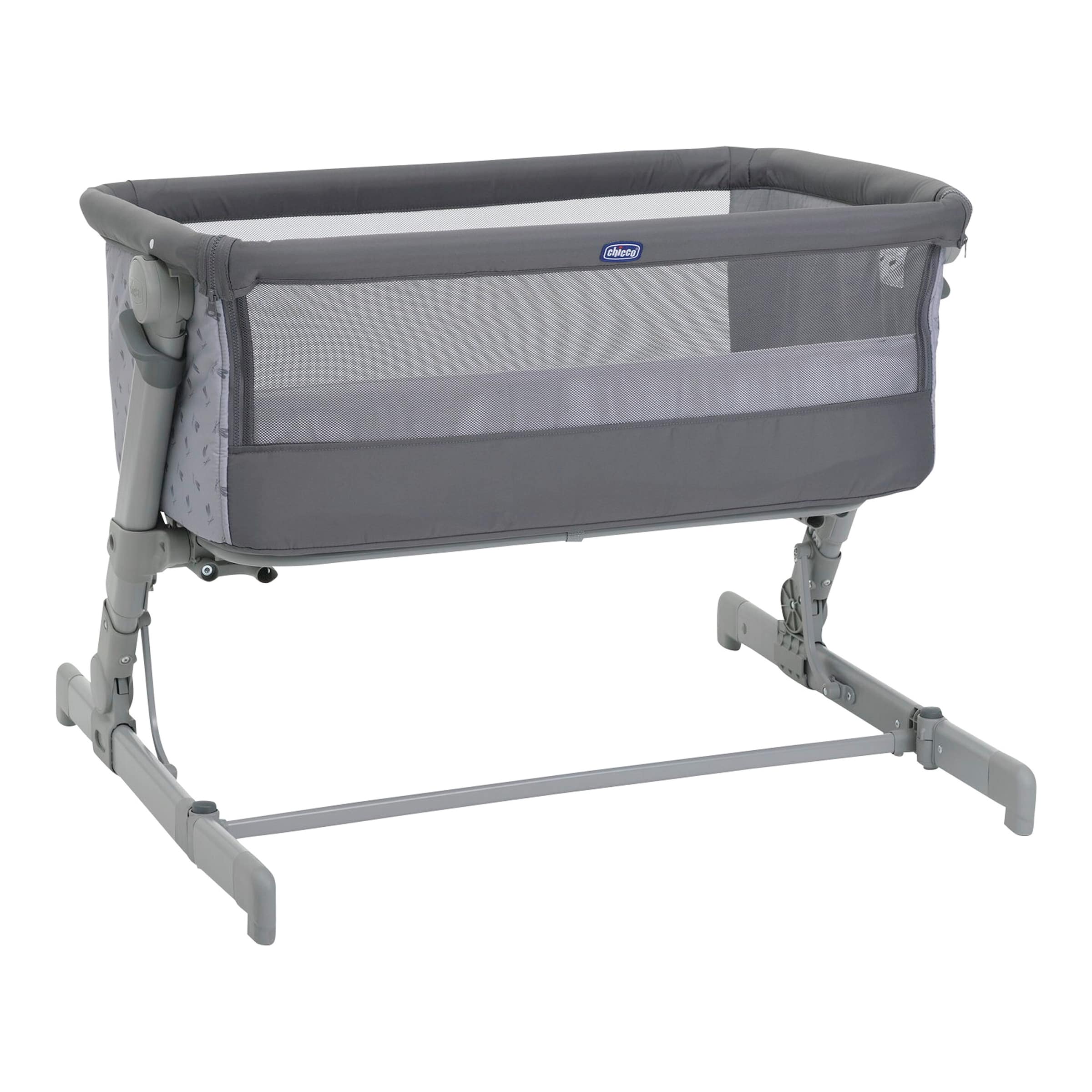 Chicco Next2Me Go Babybett für Neugeborene, Beistellbett, kompatibel mit verschiedenen Betten, einstellbare Höhe, gute Luftzirkulation, Reisewiege, Reisebett, Dunkelgrau - Image 4