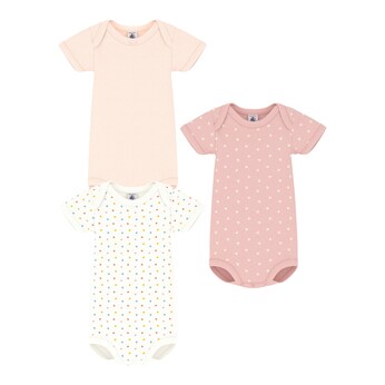 3er-Pack Bodys kurzarm Herzen