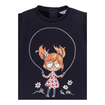 Sweatkleid langarm Rüsche Mädchen