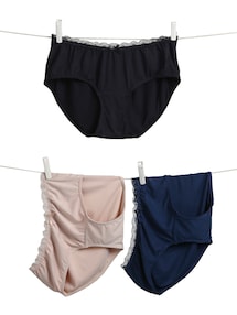 3er-Pack Umstands-Slips aus Bambusviskose