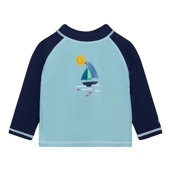 Badeshirt langarm mit UV-Schutz Segelboot