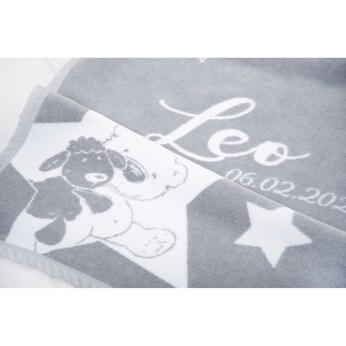 Babydecke Unicade mit Namen 75x100 cm