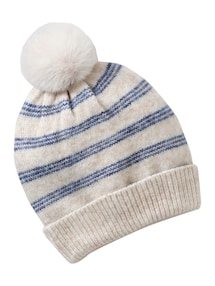 Set aus Mütze, Rundschal & Handschuhe gestreift, Mädchen
