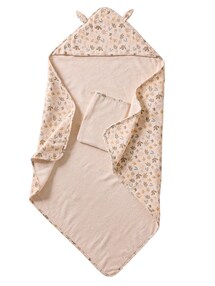 Set aus Musselin-Badecape & Waschhandschuh Baby BAYOU
