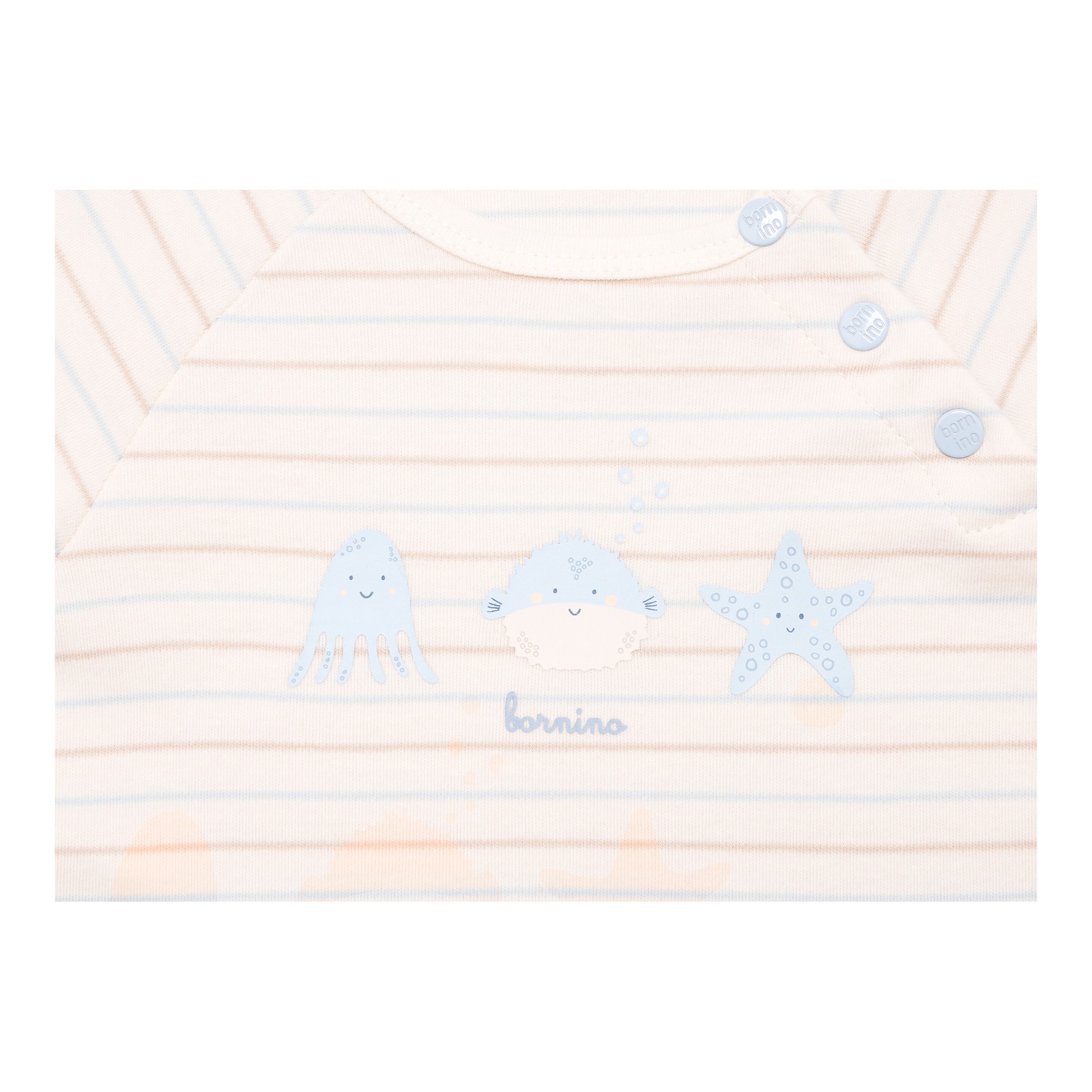 Raglanshirt langarm Ringel Aqua Friends