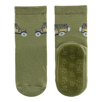 2er-Pack ABS-Socken Fliesen Flitzer Nashorn Auto