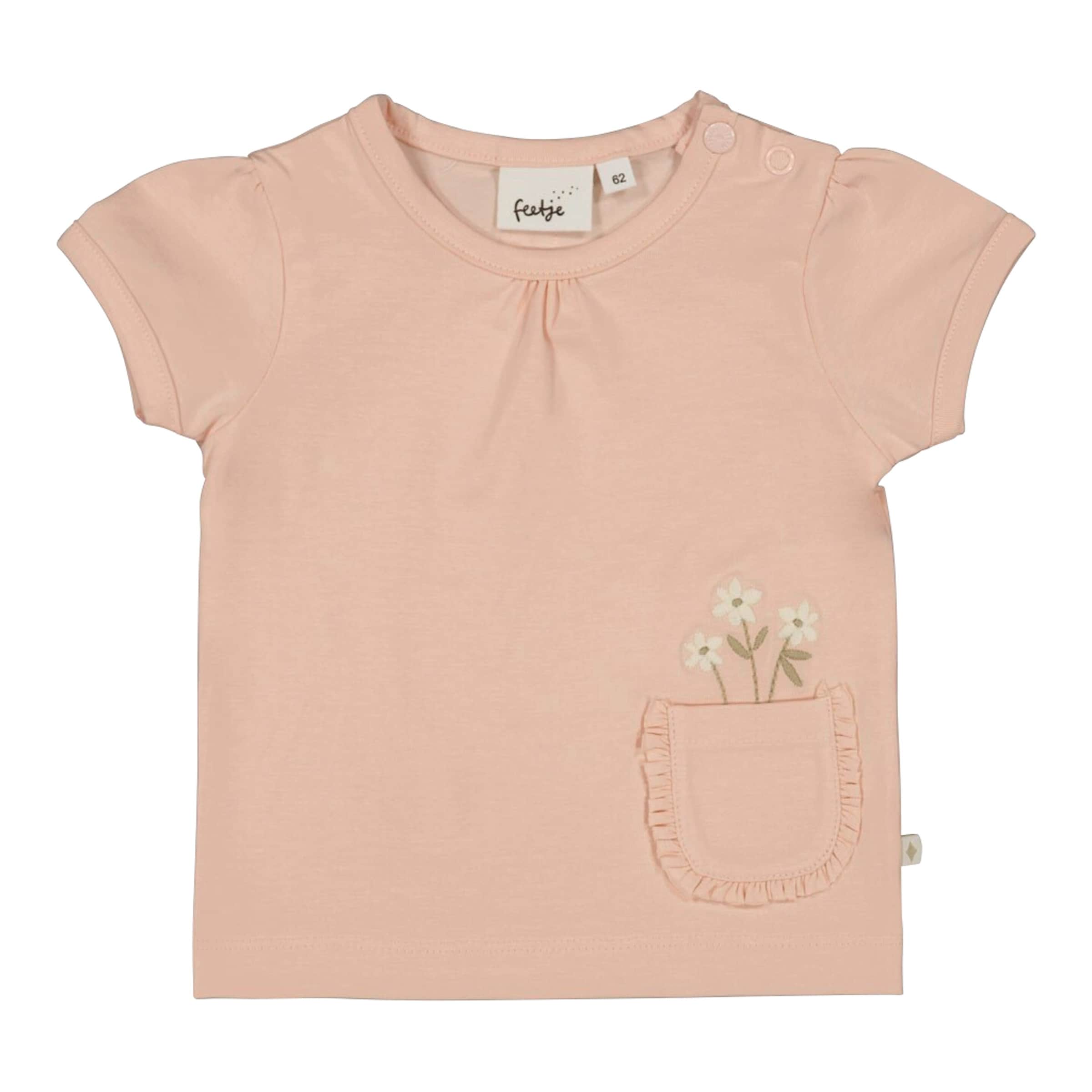 Feetje T-Shirt mit Tasche Blumenstickerei