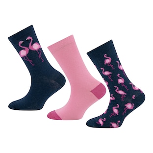 3er-Pack Socken Flamingos