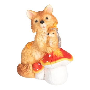 Figurine déco XXL «Renard et hérisson»