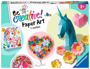 BeCreative Paper Art Flowers & Unicorn