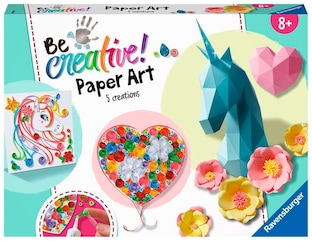 BeCreative Paper Art Flowers & Unicorn