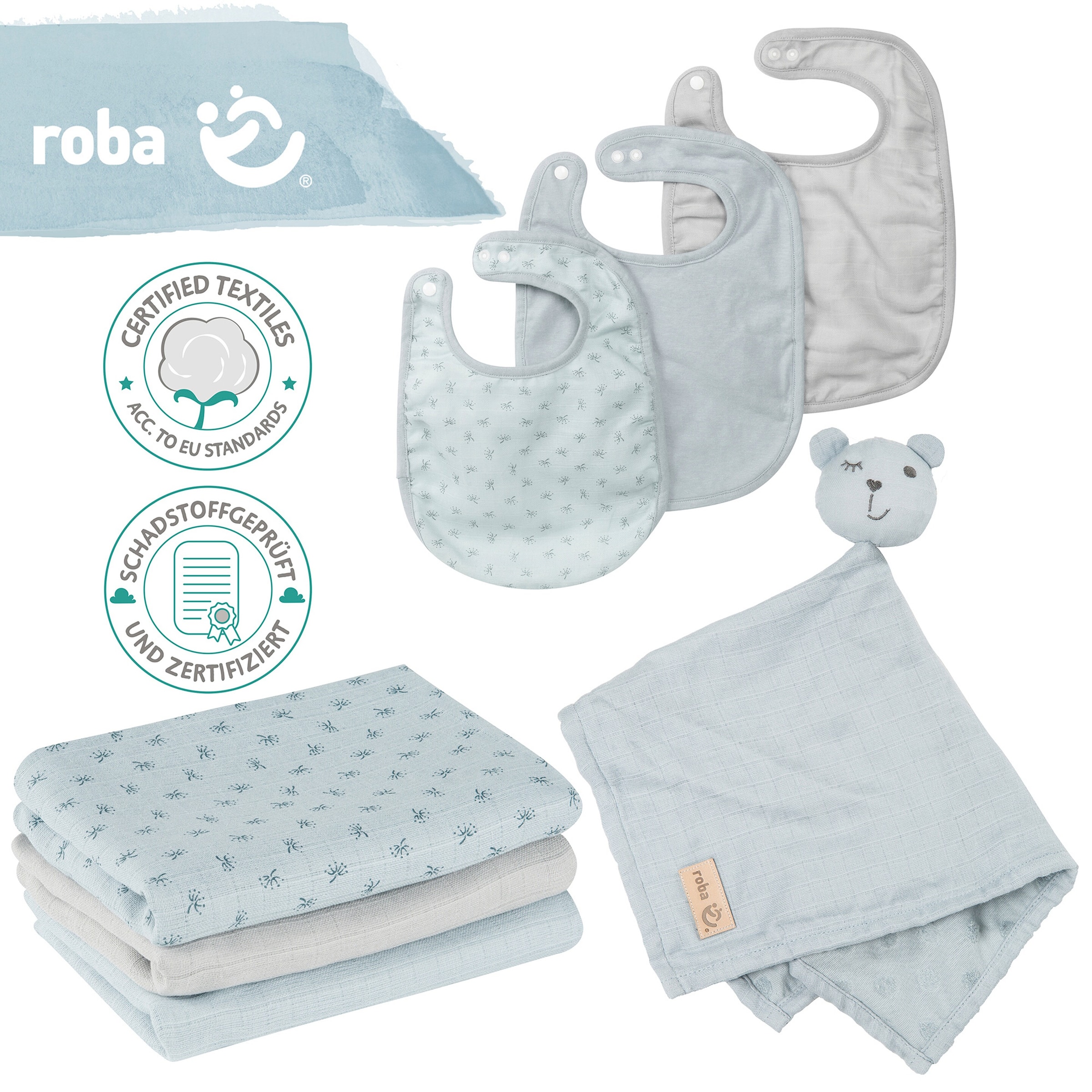 Roba Geschenkset Baby Essentials Lil Planet türkis