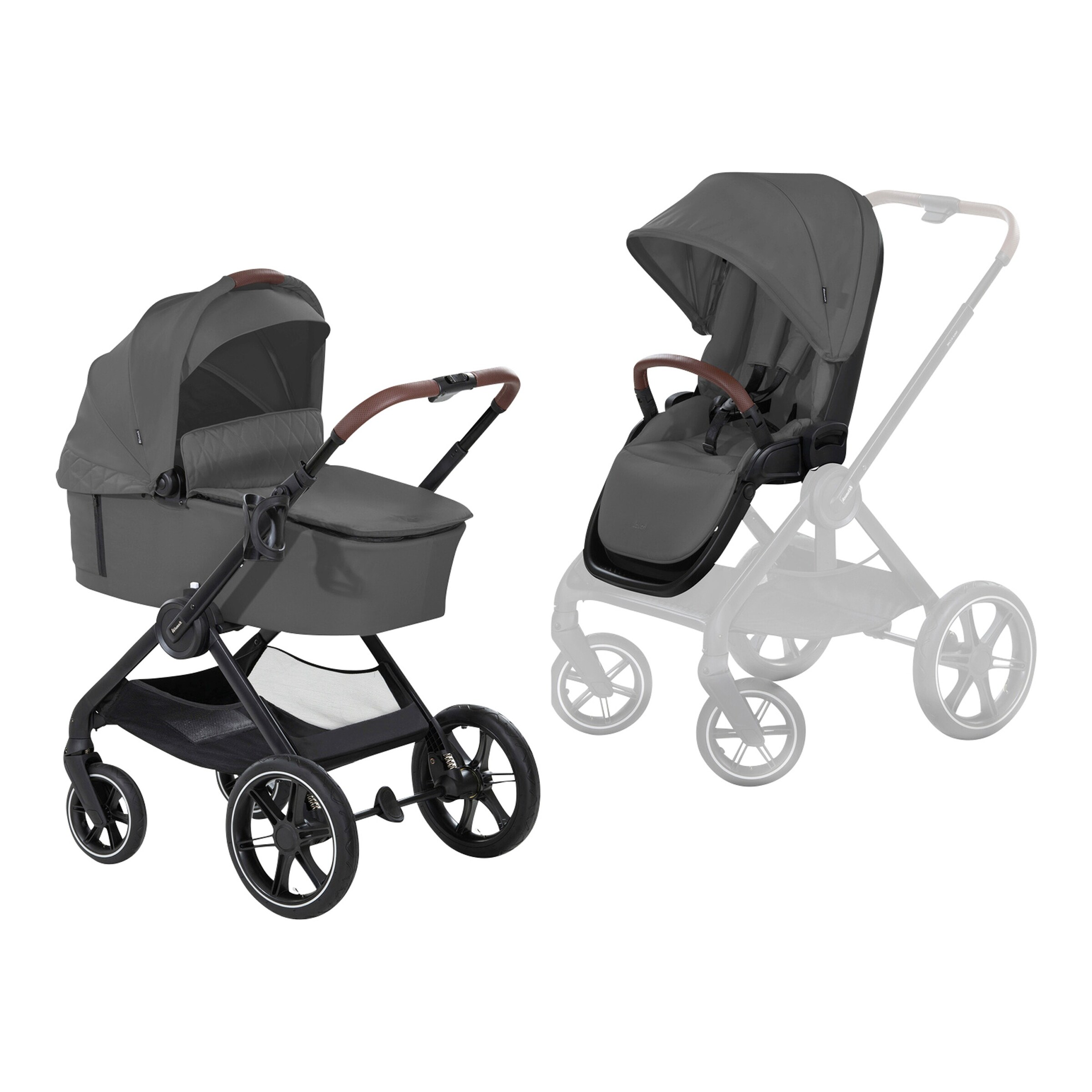 Hauck Poussette combinee Walker N Care Air dark grey