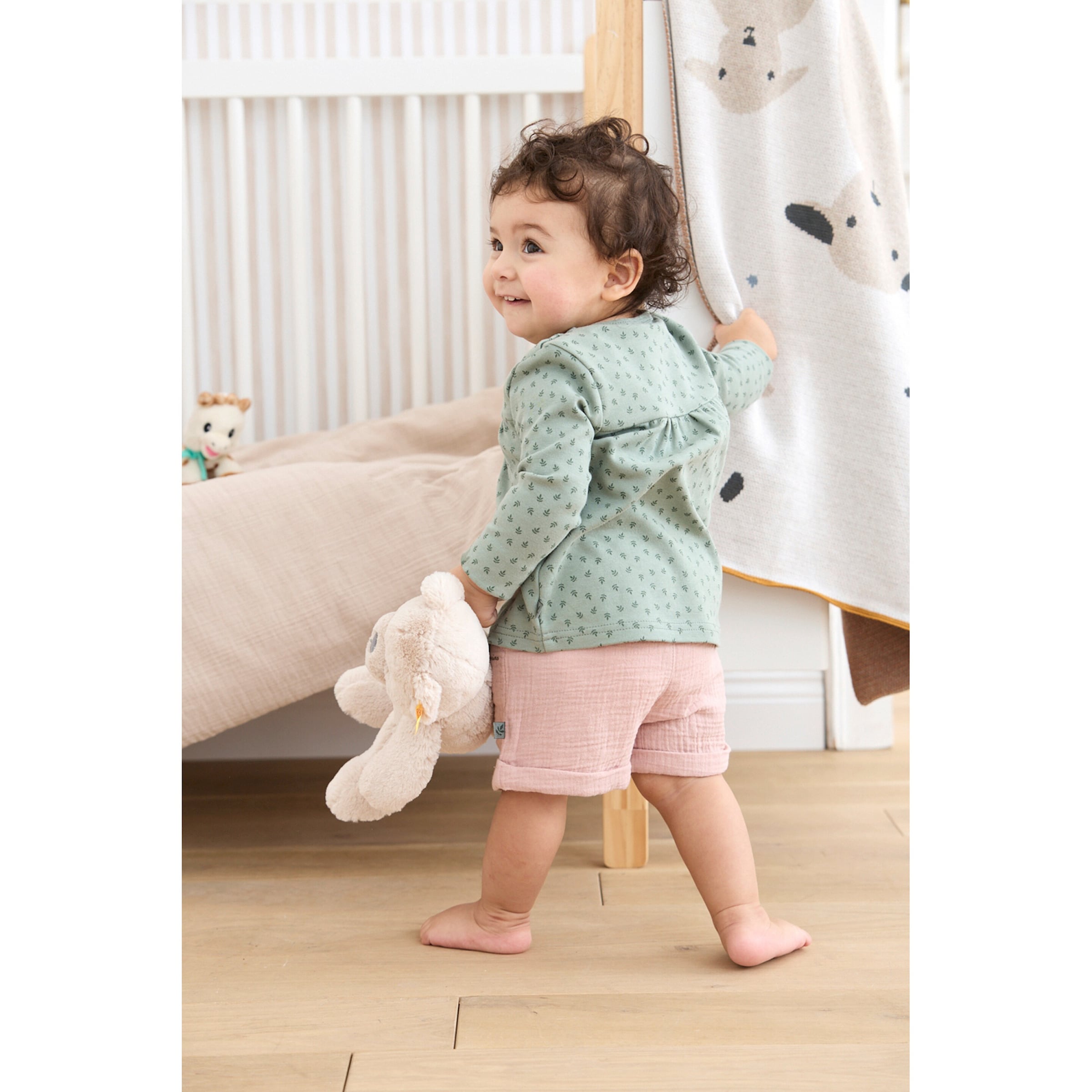 Thumbnail - Bornino Tiny Friends Musselin-Shorts