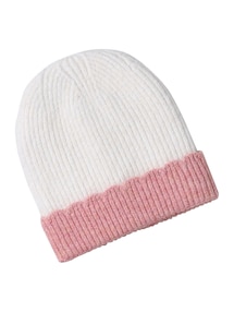 Set aus Mütze, Rundschal & Handschuhe mit Muschelsaum, Mädchen