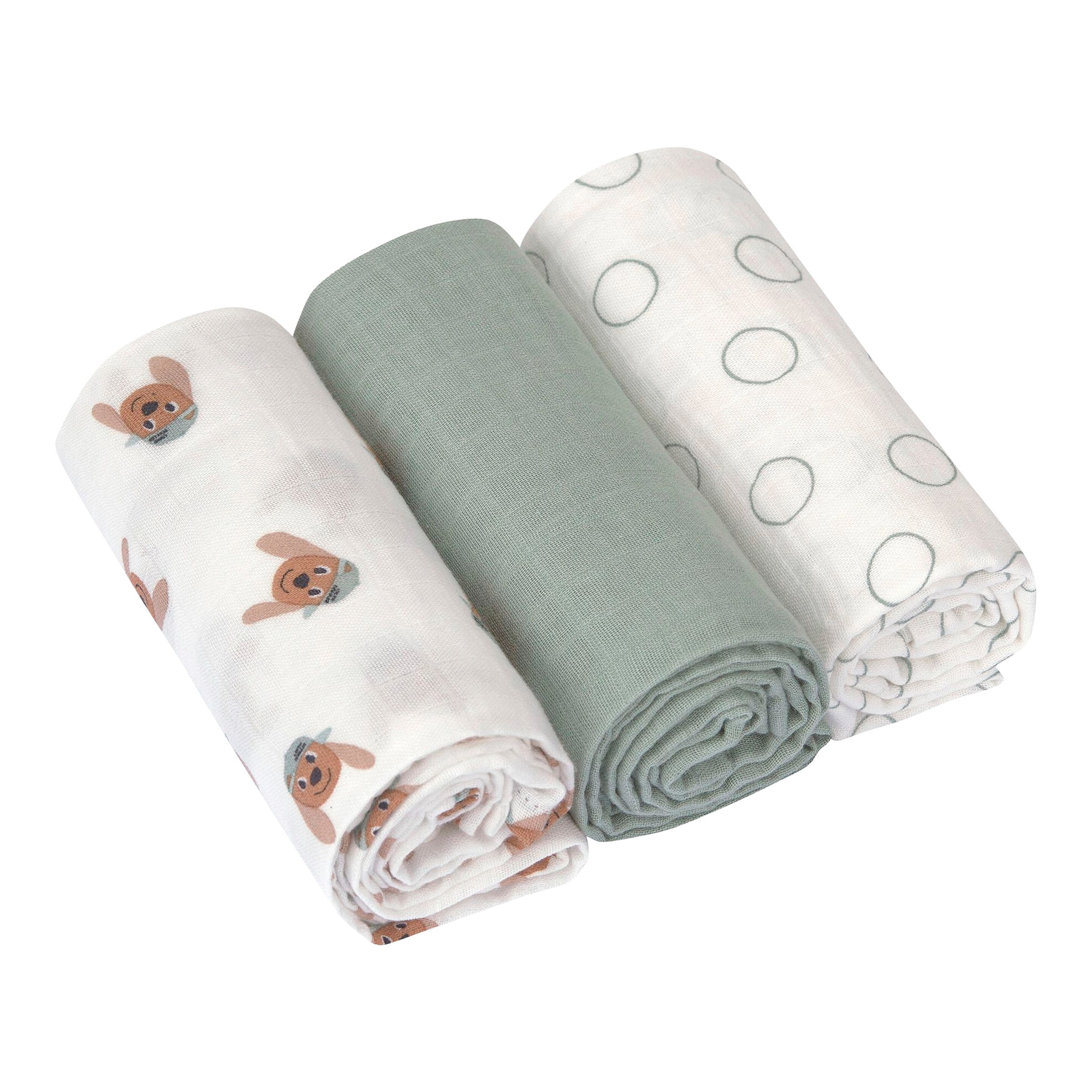 Lässig 3er-Pack Mullwindeln 60x60cm